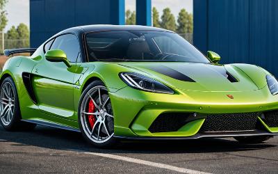Standard sports car before custom paint